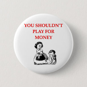 card players joke button