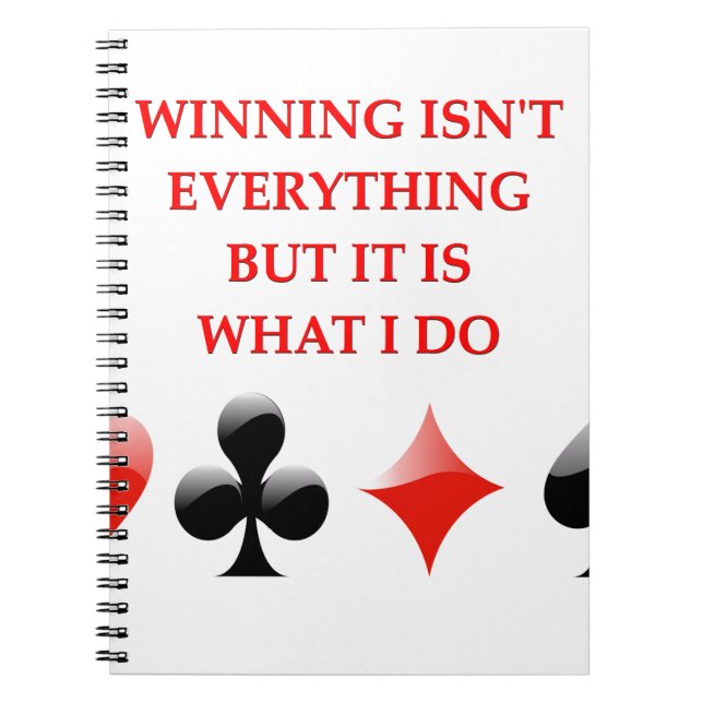 card players joke notebook (Front)