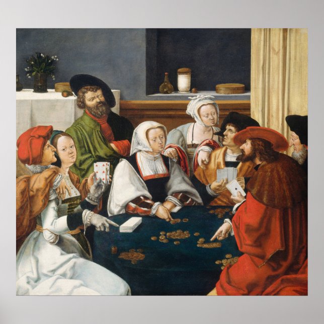 Card Players - Lucas van Leyden Fine Art Poster (Front)