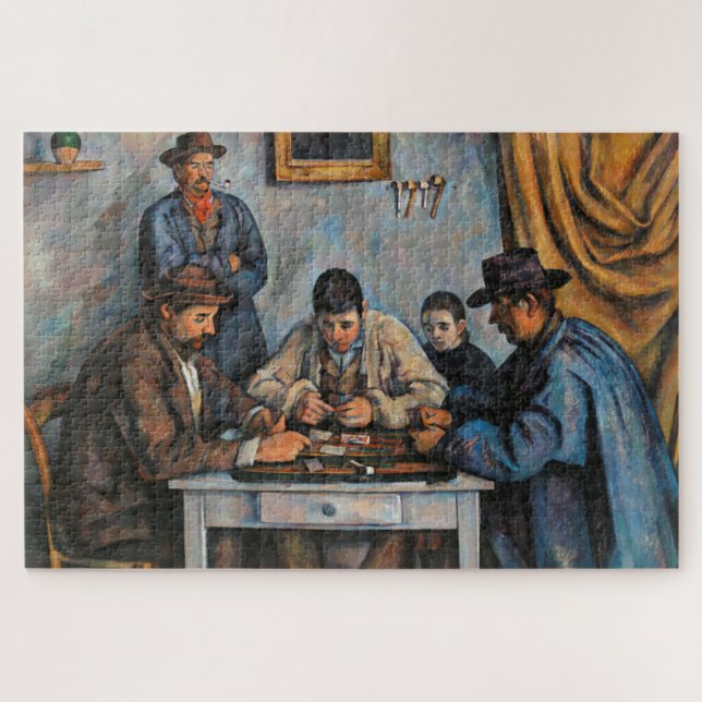 Card Players Paul Cezanne Painting Art Jigsaw Puzzle (Horizontal)