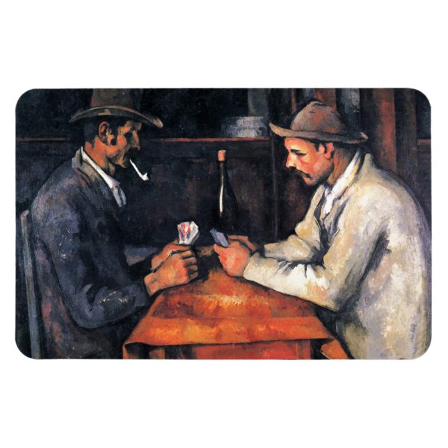 Card Players Paul Cezanne Painting Art Magnet (Horizontal)