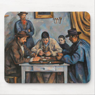 Card Players Paul Cezanne Painting Art Mouse Pad