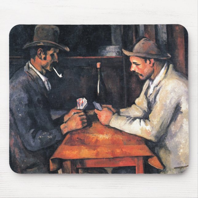 Card Players Paul Cezanne Painting Art Mouse Pad (Front)