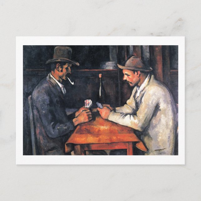 Card Players Paul Cezanne Painting Art Postcard (Front)