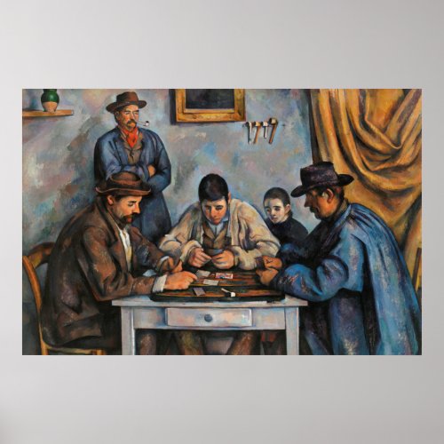 Card Players Paul Cezanne Painting Art Poster