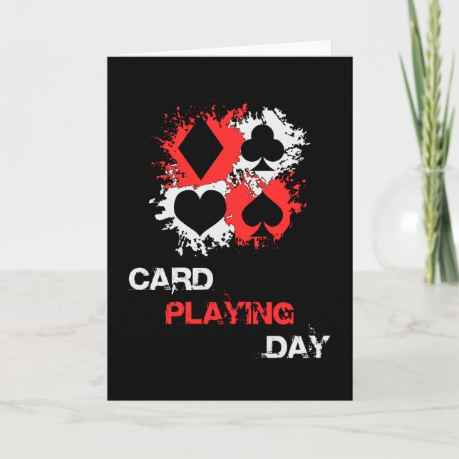 Card Playing Day Cards Poker Casino Ace Game Gift (Front)