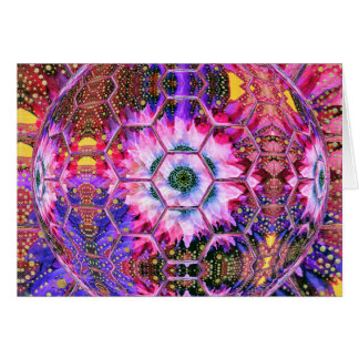 Card:purple, pink gorgeous, cheerful floral globe. cards