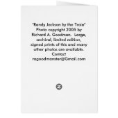 Card, "Randy Jackson by the Train"14A Cards (Back)