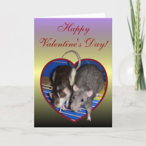 Card Ratty Love Valentine Holiday Card