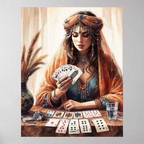 *~* Card Reader 6  A100 Psychic Boho Gypsy Poster