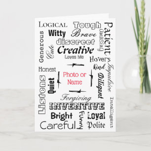 Card Reasons Why I Love You Word Cloud