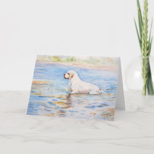 card _ Reflection _ Clumber Spaniel