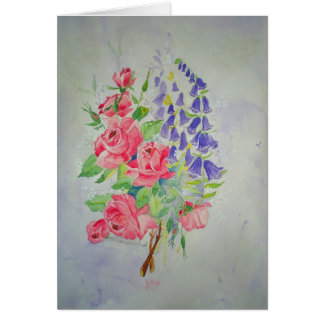 Card Roses and Digitalis