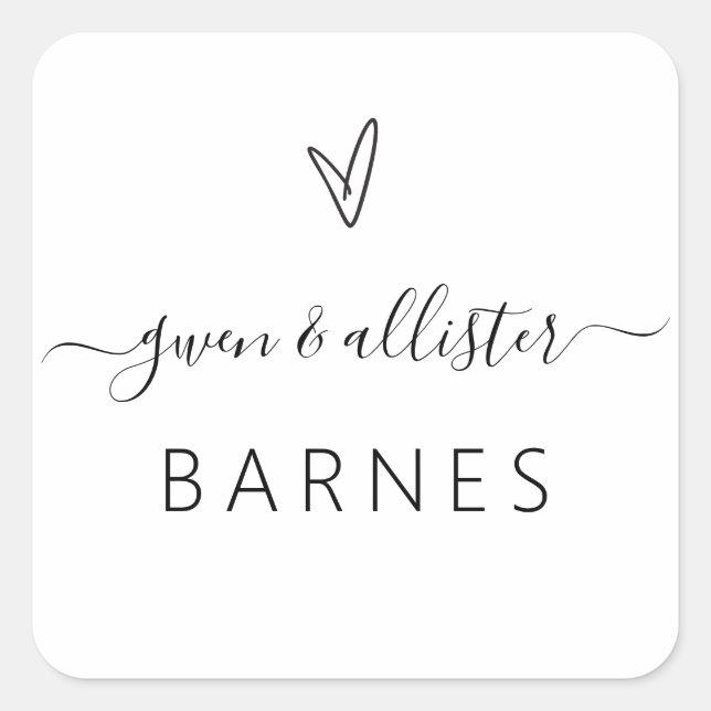 Card Seal Sticker Favor Box Label Wedding G400 (Front)