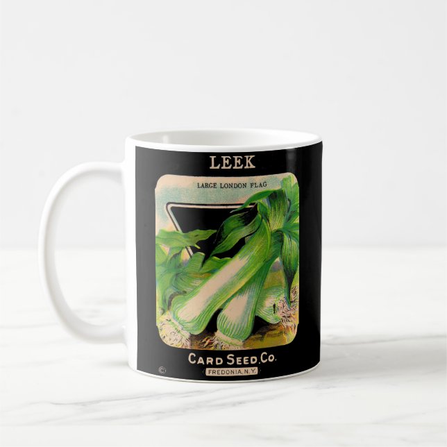 Card Seed Company envelope cover - leeks Coffee Mug (Left)