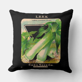 Card Seed Company envelope cover - leeks Throw Pillow