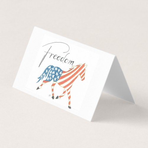 Card Set Freedom Flag Horse by Sherry Jarvis
