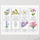 Card Set With 8 Childbirth Affirmations (Front)