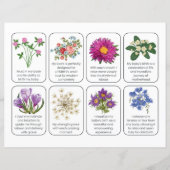 Card Set With 8 Childbirth Affirmations (Front)