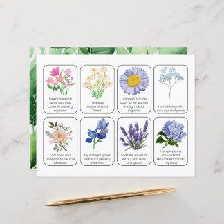 Card Set With 8 Childbirth Affirmations