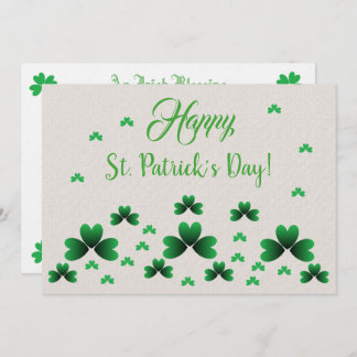 Card - Shamrocks & Irish Blessing