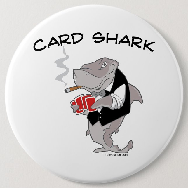 Card Shark Player Design Pinback Button (Front)