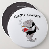 Card Shark Player Design Pinback Button (Front & Back)