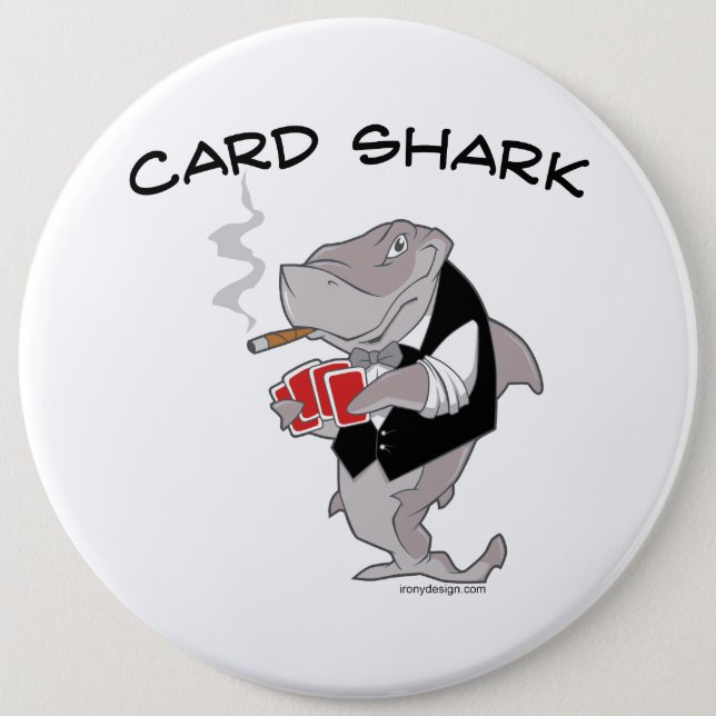 Card Shark Player Design Pinback Button (Front)