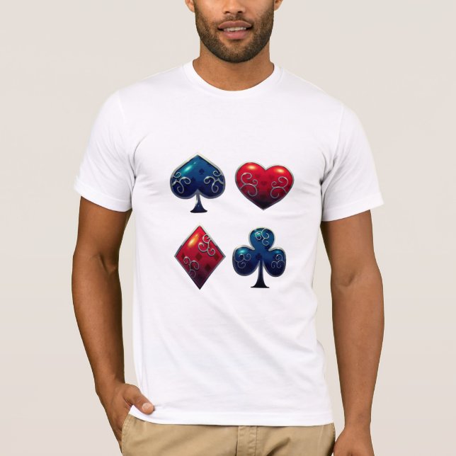 Card Shark Poker Gambler T-Shirt (Front)