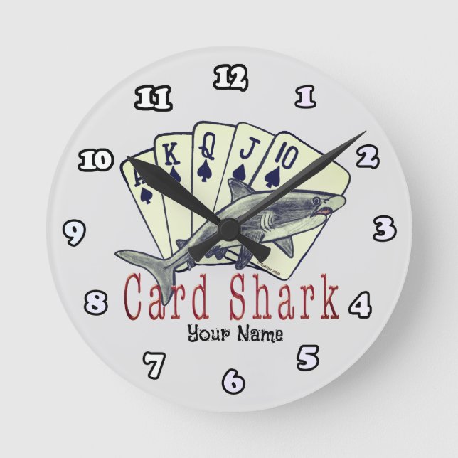 Card Shark poker Round Clock (Front)