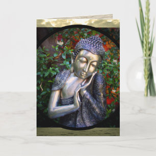 Card Silver Buddha Birthday