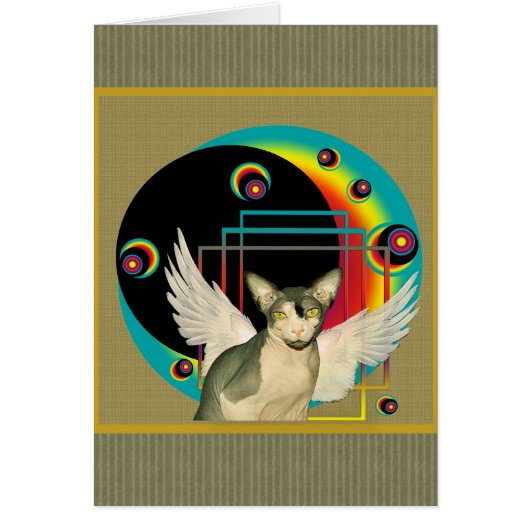 Card | Sphynx Angel Modern Art Card (Front)
