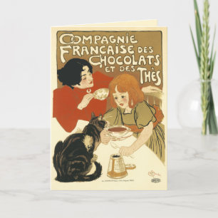 Card: Steinlen - Compagnie Francaise des Chocolat Holiday Card
