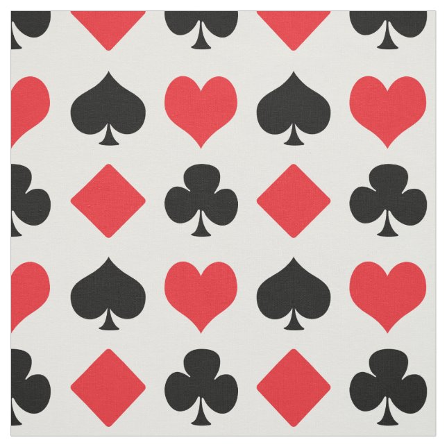 Card Suit Pattern Fabric (Swatch)