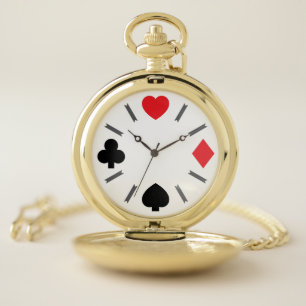 Card Suit Pocket Watch