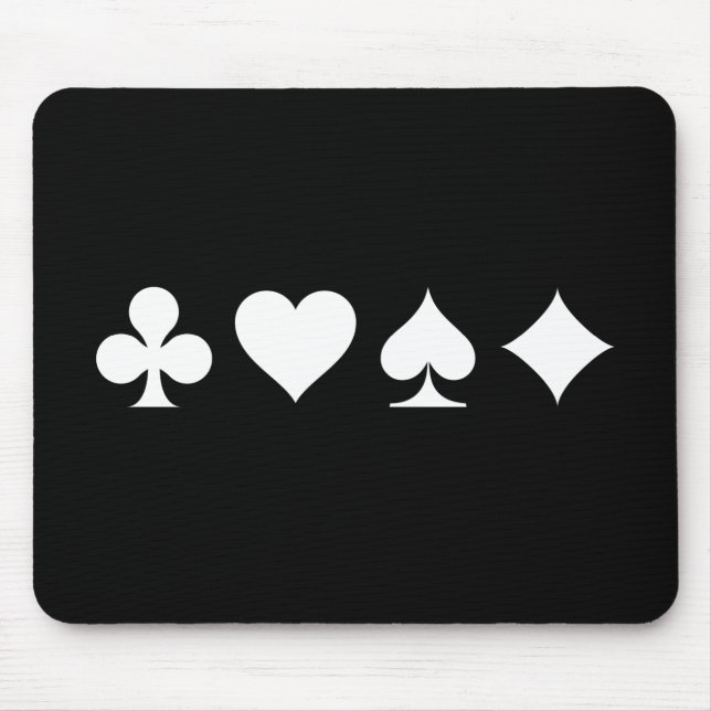 Card Suits Pictogram Mousepad (Front)