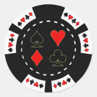 POKER CARDS AND CHIPS Texas Holdem Casino Vegas' Sticker