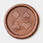 Card Suits Wax Seal Sticker<br><div class="desc">A cool finishing touch to any casino or Las Vegas themed party,  this wax seal features a diamond,  spade,  heart and club.</div>
