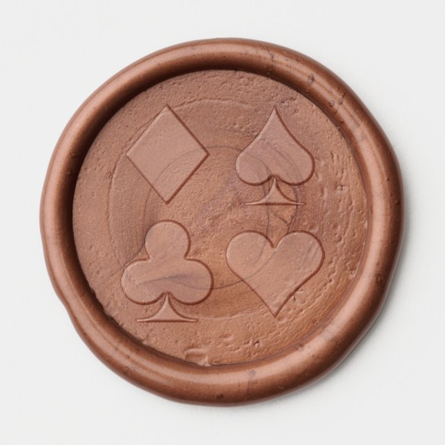 Card Suits Wax Seal Sticker (Front)