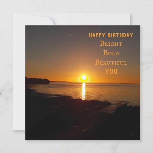 Card Sunset Birthday (Front)