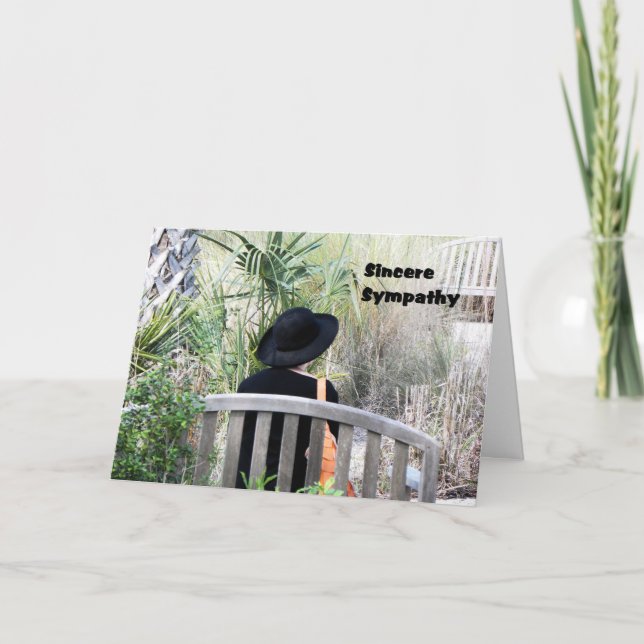 Card Sympathy, Lady in Black (Front)