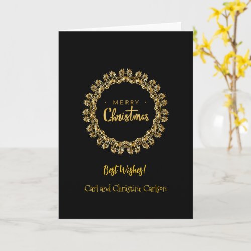 Card Template beautiful black and gold