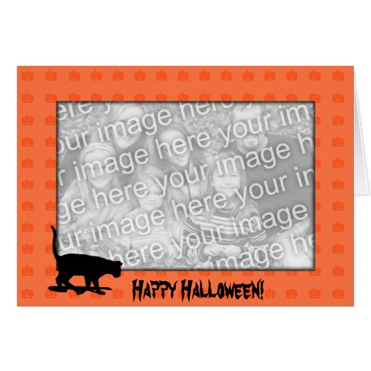 Card Template - Black Cat Halloween