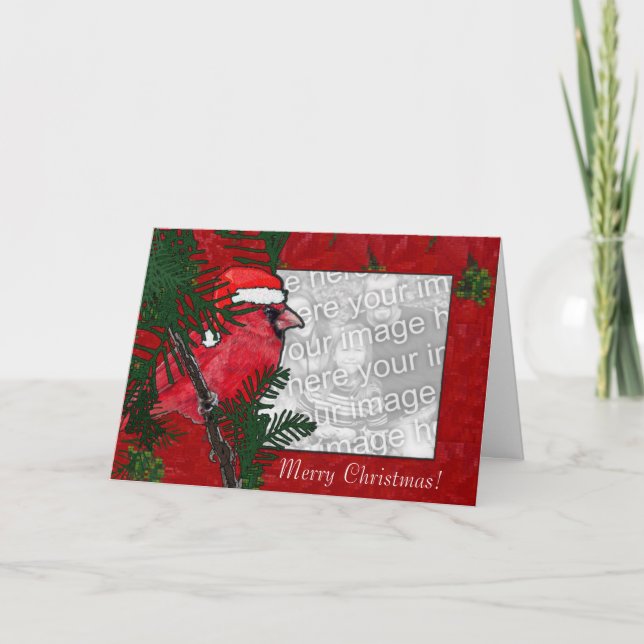Card Template - Christmas Cardinal (Front)