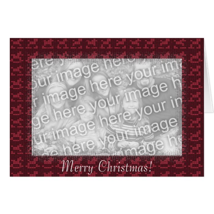 Card Template   Christmas Mosaic Design