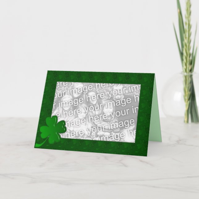 Card Template - Luck of the Irish Shamrock (Front)