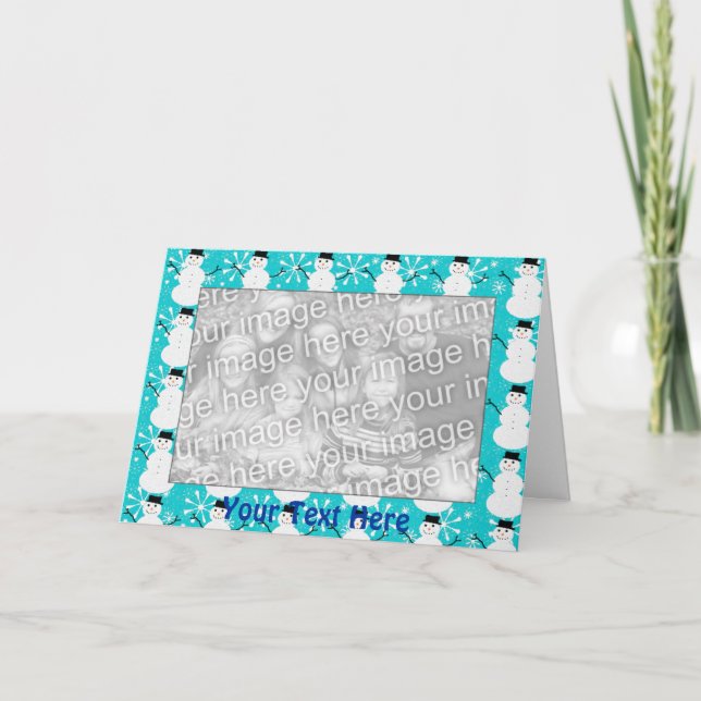 Card Template - Snowman Border (Front)