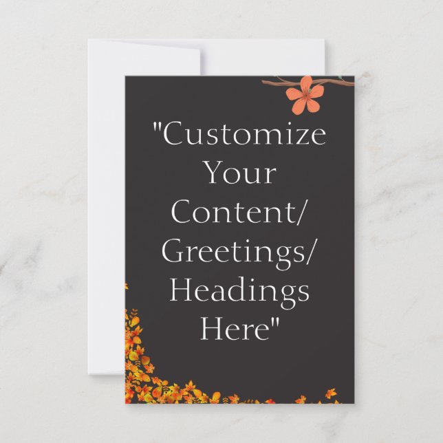 Card Templates/ Greeting Template -Personalize It! (Front)