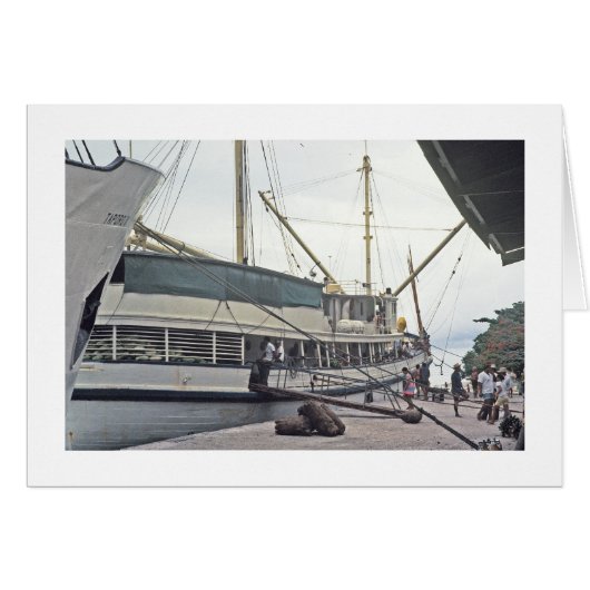 Card, the Dock at Huahine, French Polynesia (Front Horizontal)
