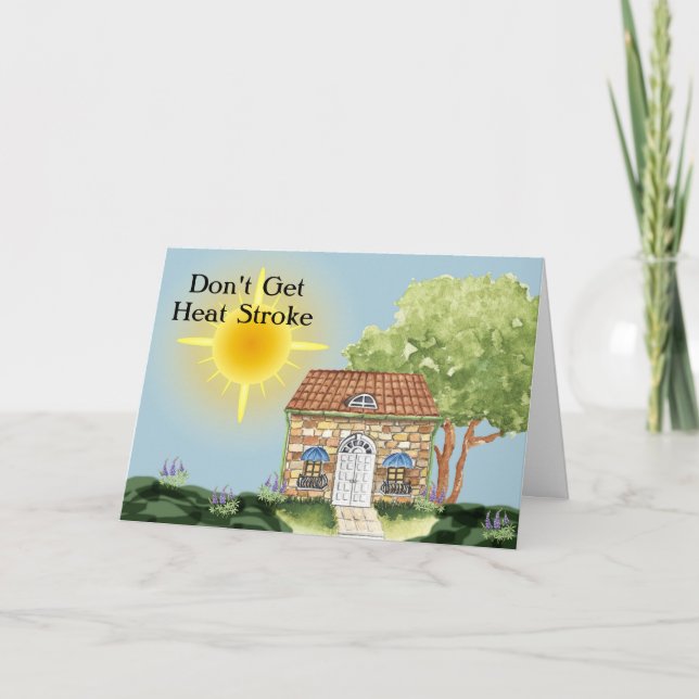 Card to Warn Elderly People to Stay out of Heat (Front)